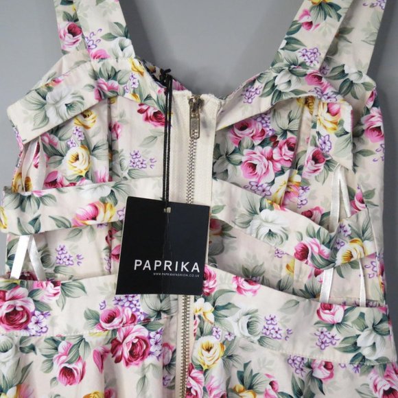 PAPRIKA - peplum - semi backless dress - size 6 - nwt - Picture 6 of 9